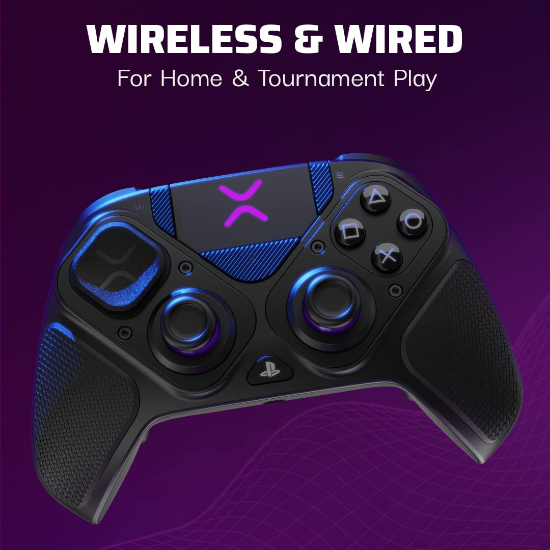 PDP Victrix Pro BFG Wireless Gaming Controller for Playstation 5 / PS5, PS4, PC, Modular Esports Gamepad, Remappable Buttons, Customizable Triggers/Paddles/D-Pad/Fightpad, PC App, Black